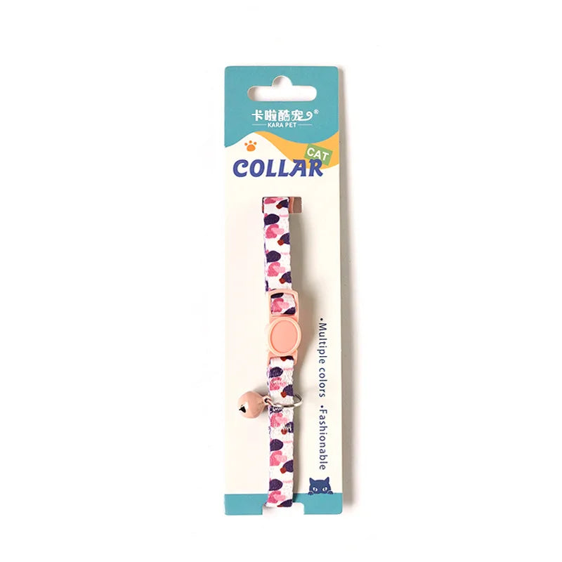 Adjustable Flower Printed Cat Collar