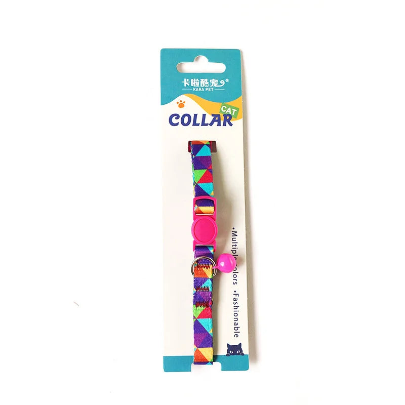 Adjustable Flower Printed Cat Collar