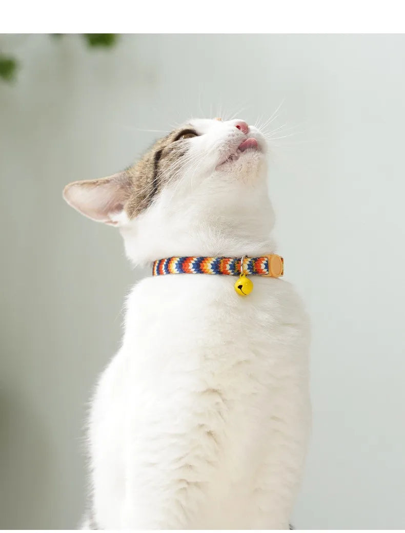 Adjustable Flower Printed Cat Collar