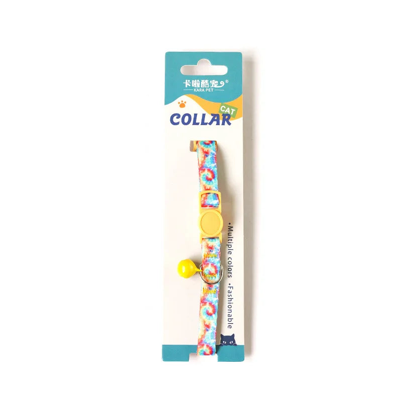 Adjustable Flower Printed Cat Collar