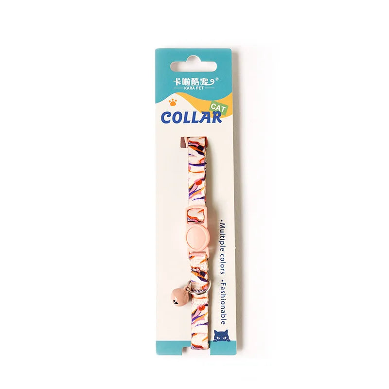 Adjustable Flower Printed Cat Collar