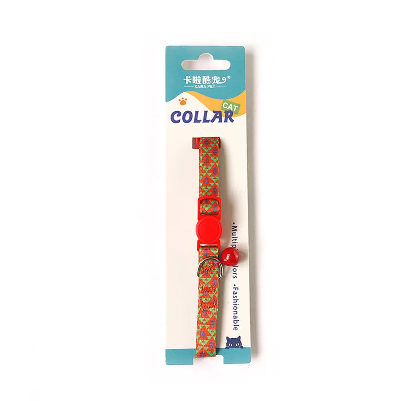 Adjustable Flower Printed Cat Collar