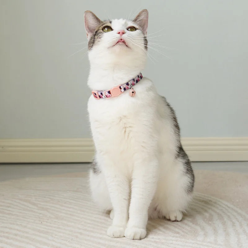 Adjustable Flower Printed Cat Collar