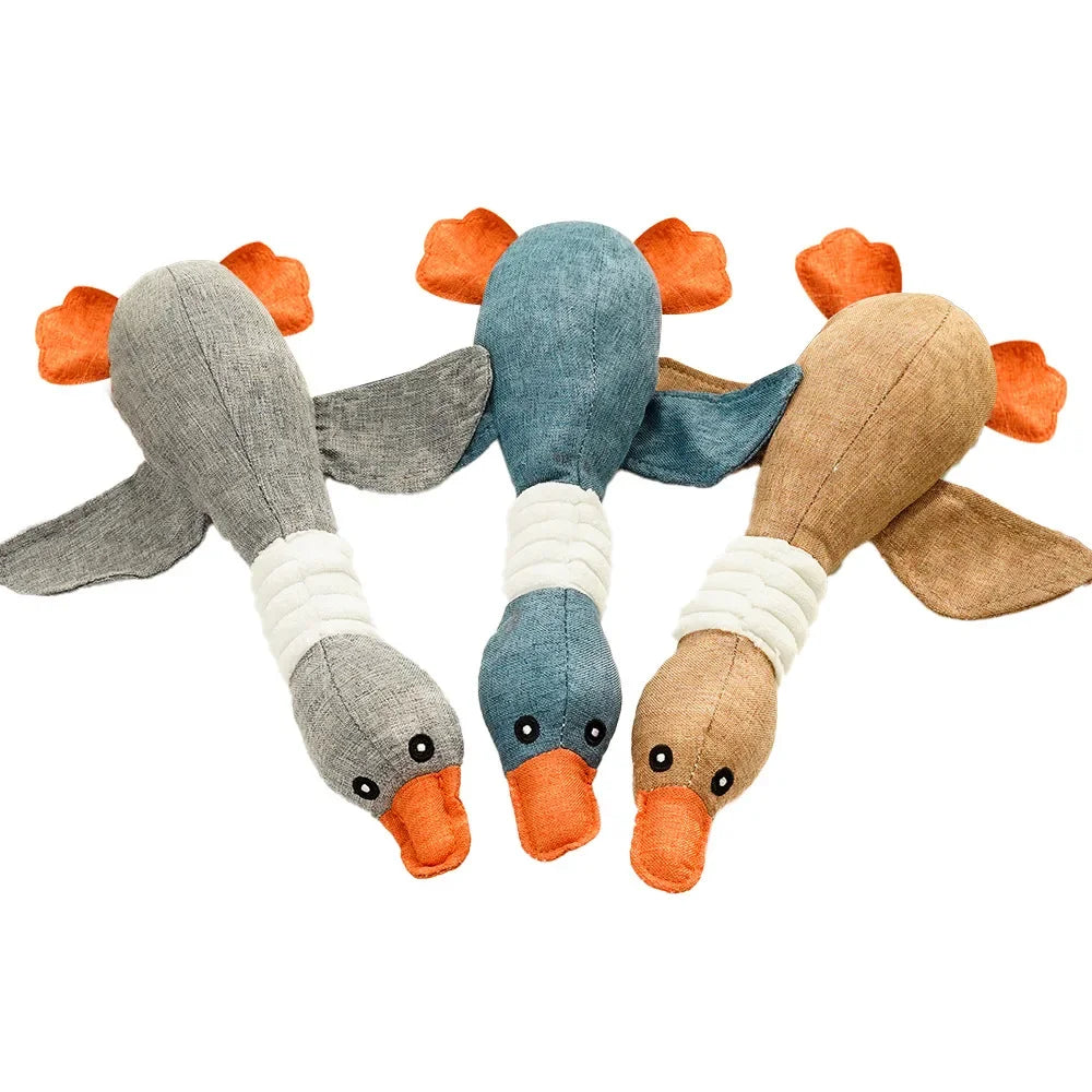 Plush Goose Dog Toy
