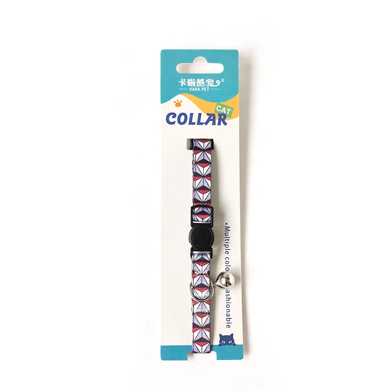 Adjustable Flower Printed Cat Collar