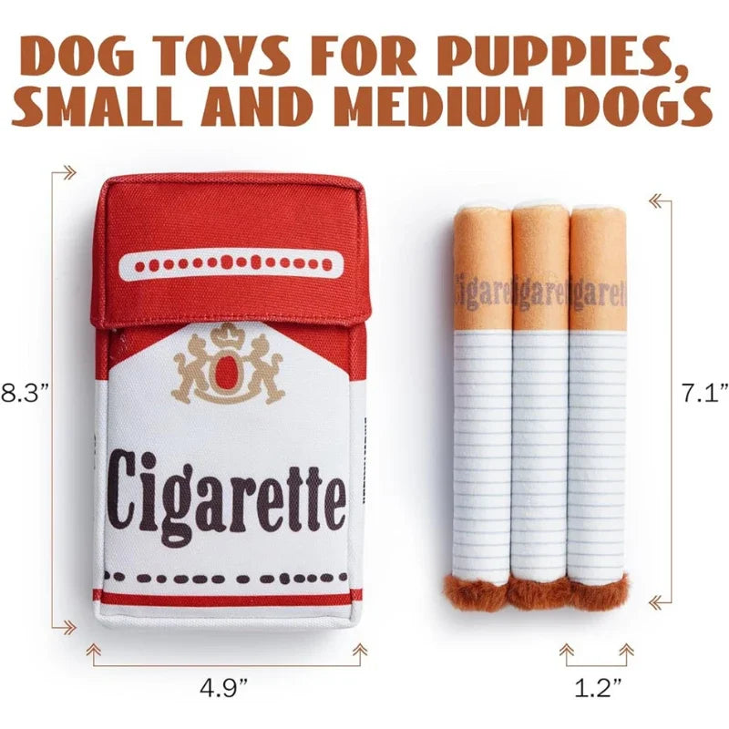 Cigarette chewing toy for dogs