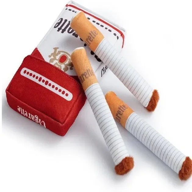 Cigarette chewing toy for dogs