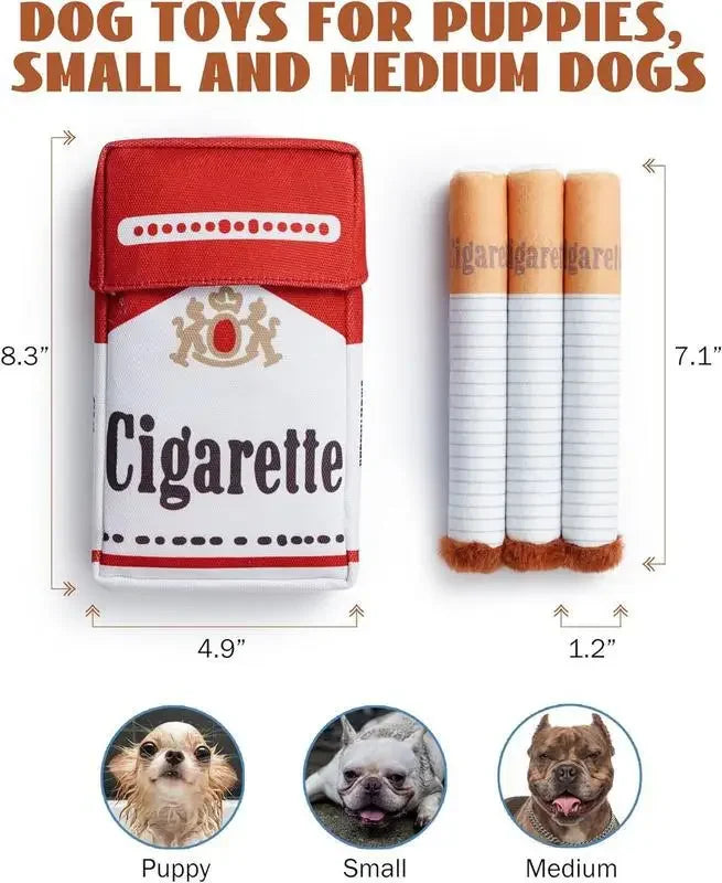 Cigarette chewing toy for dogs