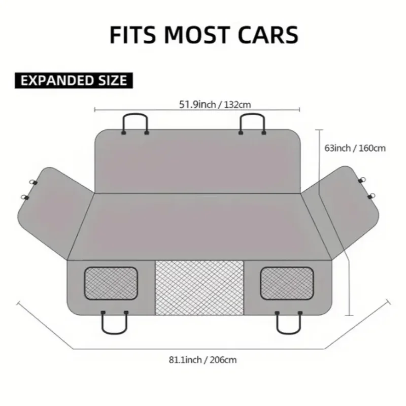 Large Pet Car Back Seat Extender/Protector