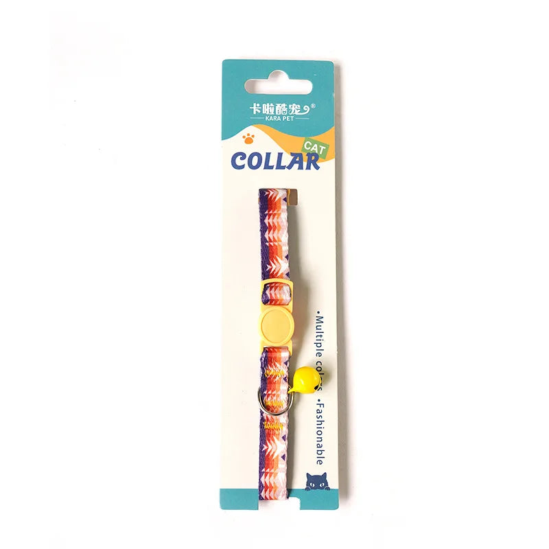 Adjustable Flower Printed Cat Collar
