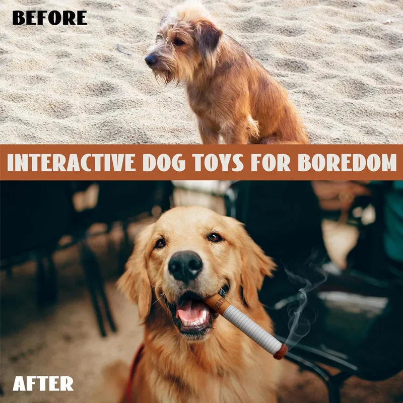 Cigarette chewing toy for dogs