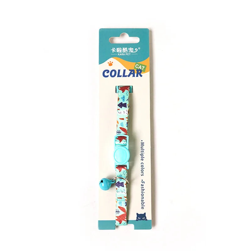 Adjustable Flower Printed Cat Collar