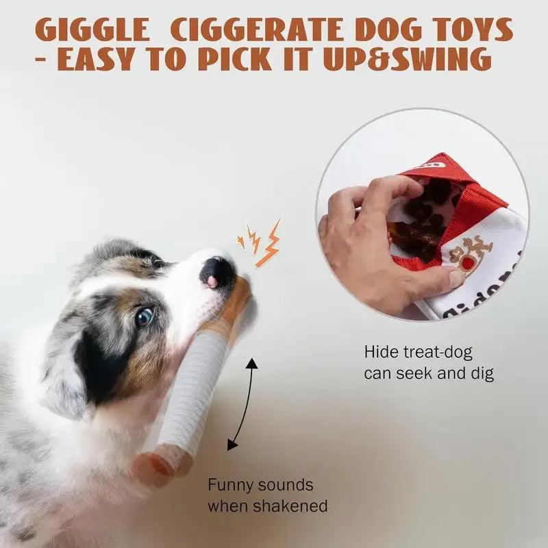 Cigarette chewing toy for dogs