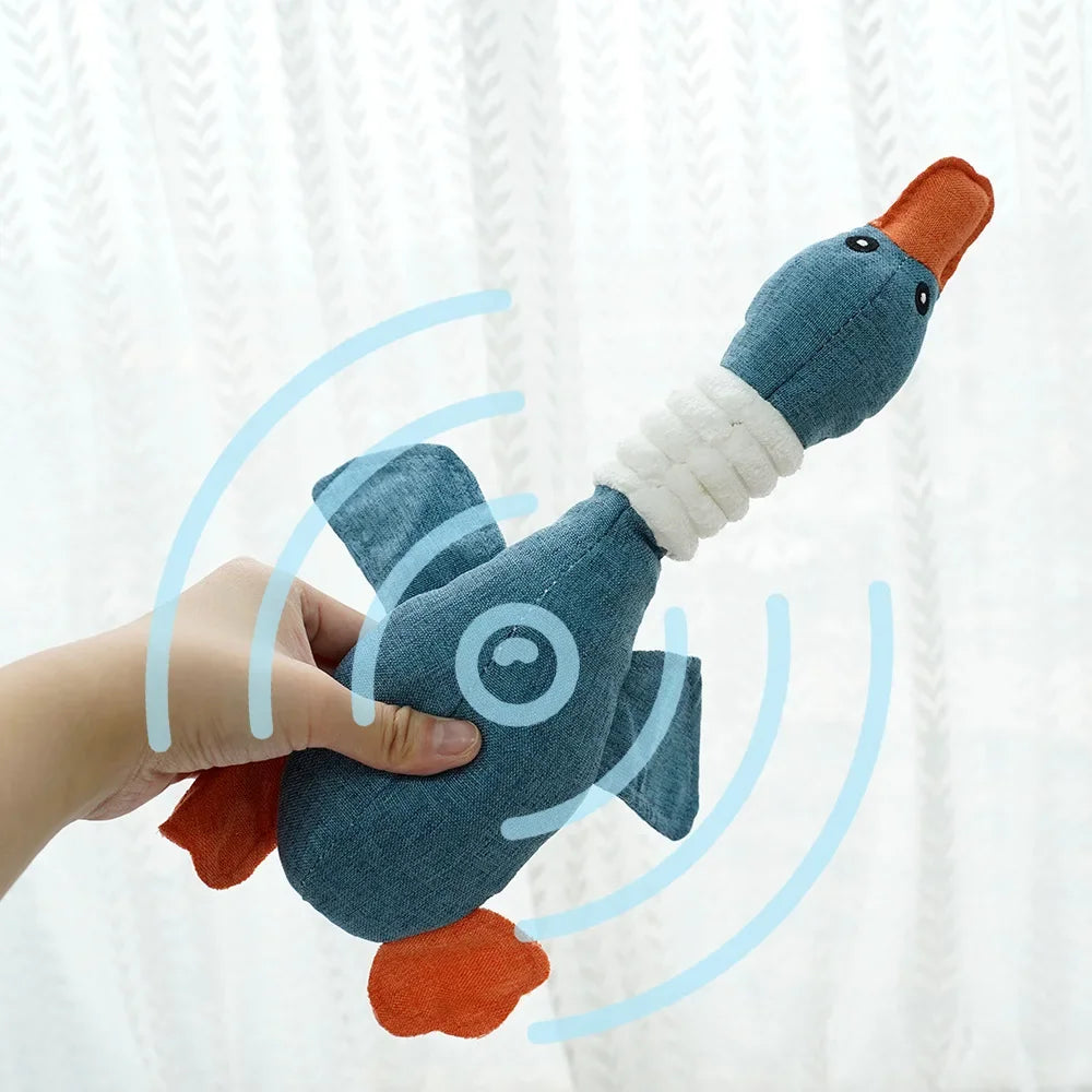 Plush Goose Dog Toy