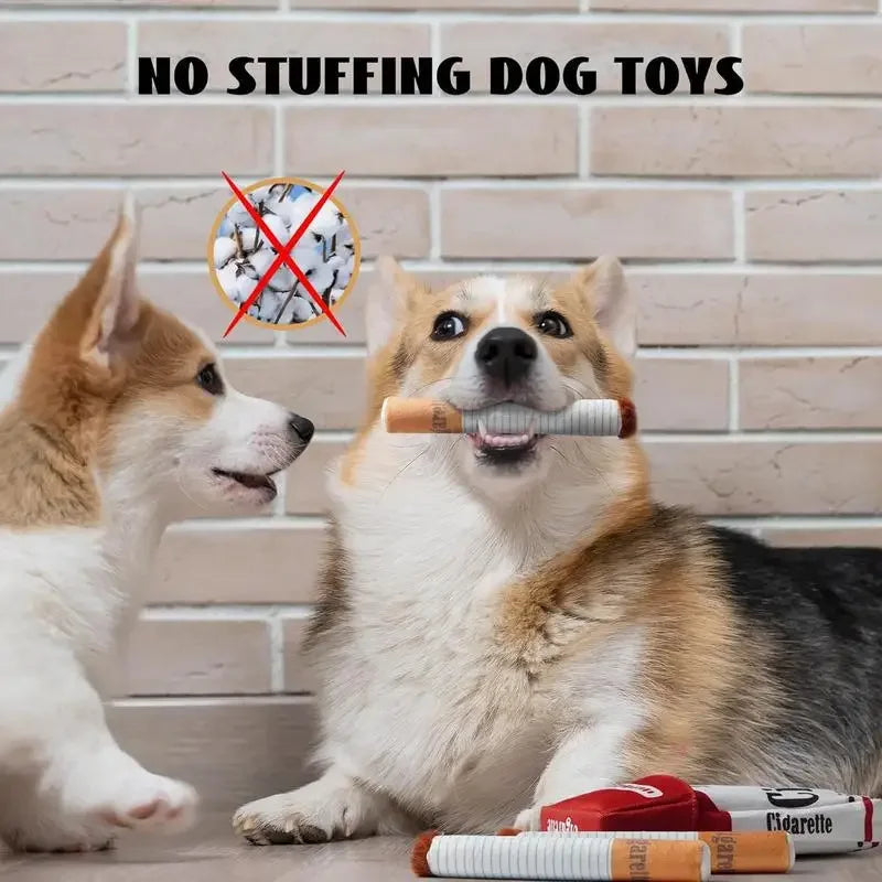 Cigarette chewing toy for dogs