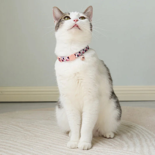 Adjustable Flower Printed Cat Collar