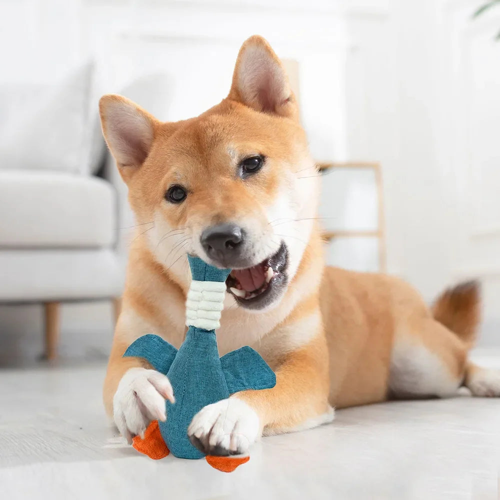 Plush Goose Dog Toy