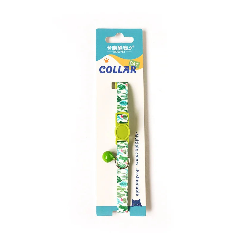 Adjustable Flower Printed Cat Collar