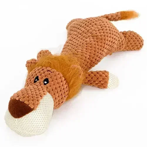 Squeaking dog plushie