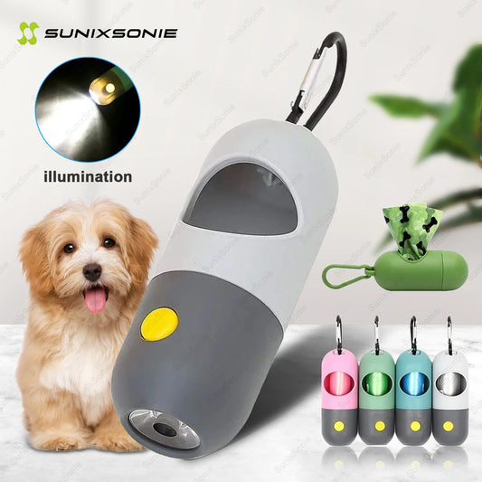 LED Lighted Dog Poop Bags Dispenser
